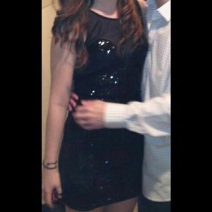 Forever 21 black sequin dress
